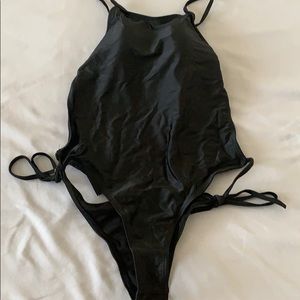 Sexy strappy back one piece swimsuit